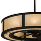 Meyda Lighting Smythe Craftsman 45" 16-Light Oil Rubbed Bronze Chandelier With Carmel Onyx Idalight Shade and Fan