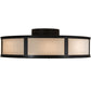 Meyda Lighting Smythe Craftsman 45" 16-Light Timeless Bronze Ceiling Fixture Chandelier With Beige Eggshell Textrene Shade and Fan