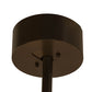 Meyda Lighting Smythe Craftsman 45" 4-Light Timeless Bronze Chandelier With Silver Mica Shade Glass and Fan