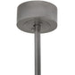 Meyda Lighting Smythe Craftsman 45" 8-Light LED Nickel Chandelier With Beige Sahara Taupe Idalight Shade Glass