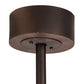 Meyda Lighting Smythe Craftsman 45" 8-Light Mahogany Bronze Chandelier With Eggshell Textrene & Maplewood Shade and Fan