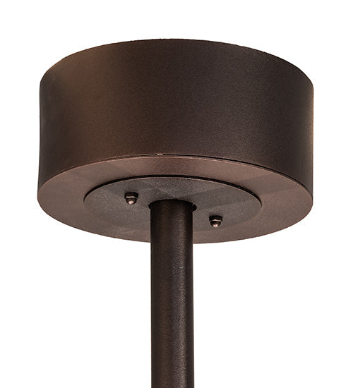 Meyda Lighting Smythe Craftsman 45" 8-Light Mahogany Bronze Chandelier With Eggshell Textrene & Maplewood Shade and Fan