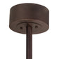 Meyda Lighting Smythe Craftsman 45" 8-Light Mahogany Bronze Chandelier With White Eggshell Textrene Shade and Fan