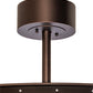 Meyda Lighting Smythe Craftsman 45" 8-Light Mahogany Bronze Maplewood Chandelier With Beige & Maplewood Vinyl Shade and Fan