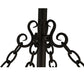 Meyda Lighting Smythe Craftsman 45" 8-Light Oil Rubbed Bronze Chandelier With Silver Mica Shade Glass and Fan