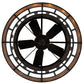 Meyda Lighting Smythe Craftsman 48" 16-Light Oil Rubbed Bronze Chandelier With Amber Glass & Silver Mica Shade Glass and Fan