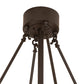 Meyda Lighting Smythe Craftsman 48" 16-Light Oil Rubbed Bronze Chandelier With Frosted Seeded & Silver Mica Shade Glass and Fan