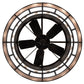 Meyda Lighting Smythe Craftsman 48" 16-Light Oil Rubbed Bronze Chandelier With Frosted Seeded & Silver Mica Shade Glass and Fan
