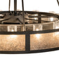 Meyda Lighting Smythe Craftsman 48" 16-Light Oil Rubbed Bronze Chandelier With Silver Mica & Clear Seeded Shade Glass and Fan