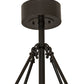 Meyda Lighting Smythe Craftsman 48" 16-Light Timeless Bronze Chandelier With Amber Frosted Glass, Silver Mica, Statuario Idalight Shade and Fan
