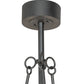 Meyda Lighting Smythe Craftsman 49" 12-Light Natural Iron Chandelier With Beige Sahara Taupe Idalight Shade and Fan
