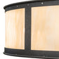 Meyda Lighting Smythe Craftsman 49" 12-Light Natural Iron Pendant Light With Beige Sahara Taupe Idalight Shade