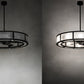 Meyda Lighting Smythe Craftsman 56" 15-Light Old Wrought Iron Chandelier With Clear Rainstone Idalight Shade and Fan