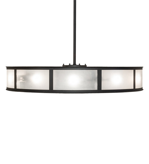 Meyda Lighting Smythe Craftsman 56" 15-Light Old Wrought Iron Chandelier With Clear Rainstone Idalight Shade and Fan