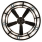 Meyda Lighting Smythe Craftsman 56" 15-Light Old Wrought Iron Chandelier With Clear Rainstone Idalight Shade and Fan