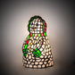 Meyda Lighting Snow Woman 9" Accent Table Lamp With Multi-Colored Shade Glass