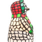 Meyda Lighting Snow Woman 9" Accent Table Lamp With Multi-Colored Shade Glass