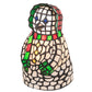 Meyda Lighting Snow Woman 9" Accent Table Lamp With Multi-Colored Shade Glass