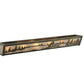 Meyda Lighting Snowborder 36" 6-Light Antique Copper Vanity Light With Silver Mica Shade Glass