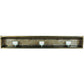 Meyda Lighting Snowborder 36" 6-Light Antique Copper Vanity Light With Silver Mica Shade Glass