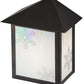 Meyda Lighting Snowflake 11" Mahogany Bronze Wall Sconce With White Iridescent Shade Glass