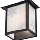 Meyda Lighting Snowflake 11" Mahogany Bronze Wall Sconce With White Iridescent Shade Glass