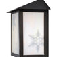 Meyda Lighting Snowflake 11" Mahogany Bronze Wall Sconce With White Iridescent Shade Glass