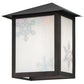 Meyda Lighting Snowflake 11" Mahogany Bronze Wall Sconce With White Iridescent Shade Glass