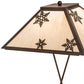 Meyda Lighting Snowflake 28" Mahogany Bronze Table Lamp With Beige Sahara Taupe Shade Glass