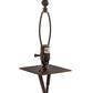 Meyda Lighting Snowflake 28" Mahogany Bronze Table Lamp With Beige Sahara Taupe Shade Glass