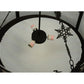 Meyda Lighting Snowflake 32" 3-Light Oil Rubbed Bronze Inverted Pendant Light With Iridescent White Shade Glass