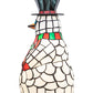 Meyda Lighting Snowman 14" Accent Table Lamp With Multi-Colored Shade Glass