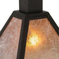 Meyda Lighting Soffe 11" Dark Roast Pendant Light With Silver Mica Shade Glass