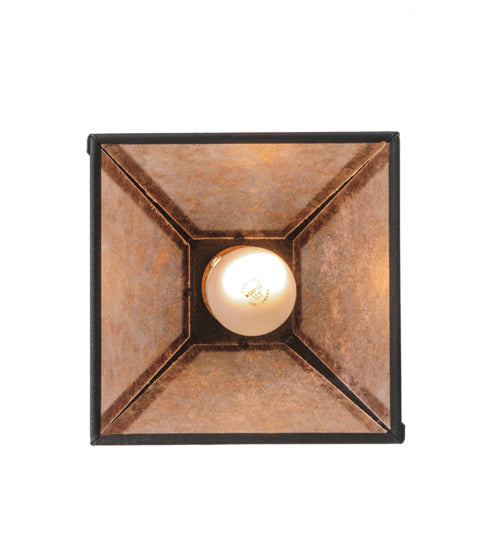 Meyda Lighting Soffe 11" Dark Roast Pendant Light With Silver Mica Shade Glass
