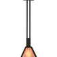Meyda Lighting Soffe 11" Dark Roast Pendant Light With Silver Mica Shade Glass