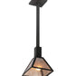 Meyda Lighting Soffe 11" Dark Roast Pendant Light With Silver Mica Shade Glass