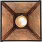 Meyda Lighting Soffe 11" Dark Roast Pendant Light With Silver Mica Shade Glass