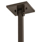 Meyda Lighting Soffe 14" Timeless Bronze "T" Mission Pendant Light With Beige Iridescent & Burgundy Shade Glass