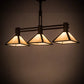 Meyda Lighting Soffe 45" 3-Light Antique Copper Island Pendant Light With Creme Carrare Idalight Shade Glass