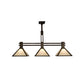 Meyda Lighting Soffe 45" 3-Light Antique Copper Island Pendant Light With Creme Carrare Idalight Shade Glass