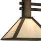 Meyda Lighting Soffe 45" 3-Light Antique Copper Island Pendant Light With Creme Carrare Idalight Shade Glass