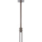 Meyda Lighting Soffe 45" 3-Light Dark Roast Island Pendant Light With Silver Mica Shade Glass