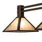 Meyda Lighting Soffe 45" 3-Light Mahogany Bronze Island Pendant Light With Silver Mica Shade Glass