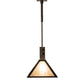 Meyda Lighting Soffe 45" 3-Light Mahogany Bronze Island Pendant Light With Silver Mica Shade Glass
