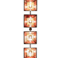 Meyda Lighting Soffe 64" 4-Light Timeless Bronze "T" Mission Island Pendant Light With Beige Iridescent & Burgundy Shade Glass