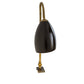 Meyda Lighting Sofisticato 5-17" Antique Brass Swing Arm Desk Table Lamp With Opaque Black Shade