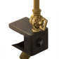 Meyda Lighting Sofisticato 5-17" Antique Brass Swing Arm Desk Table Lamp With Opaque Black Shade