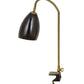 Meyda Lighting Sofisticato 5-17" Antique Brass Swing Arm Desk Table Lamp With Opaque Black Shade