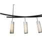 Meyda Lighting Solaris 139" 10-Light 5-Arm Oil Rubbed Bronze Island Pendant Light With Beige Silk Textrene Shade