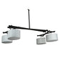 Meyda Lighting Solaris 177" 16-Light Oil Rubbed Bronze Island Pendant Light With Beige Silk Textrene Shade
